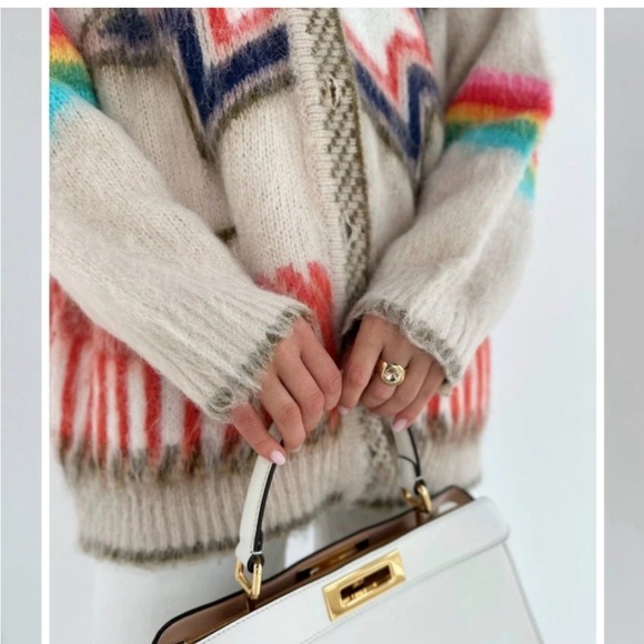 Commense Caesar’s Palace Star Patterned Cardigan - Picture 4 of 10